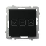 SONATA TOUCH Łącznik dotykowy żaluzjowy z podświetleniem kolor czarne szkło szronione ŁPD-7RS/m/79 OSPEL