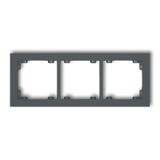 DECO Ramka uniwersalna potrójna z tworzywa grafitowy mat