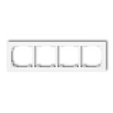 DECO Ramka uniwersalna poczwórna z tworzywa biała