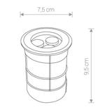 Nowodvorski oczko chodnikowe LED Picco L 1W 130lm 3000K srebrne O7,5cm 9104