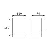 Oprawa hermetyczna BRUNO GU10 D BLACK