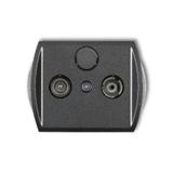 TREND Mechanizm gniazda abonenckiego RTV przelotowego 9dB grafitowy