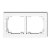 DECO Ramka uniwersalna podwójna z tworzywa biały mat