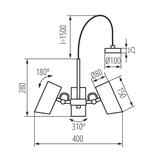 AGZAR C 3xE14 W Lampa wisząca AGZAR C 3xE14 W kolor biały KANLUX