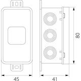 Puszka n/t 80x45x41 IP54 8-wl V8 czarna 61.3805 OPATÓWEK