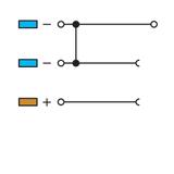 3-przewodowa złączka zasilająca do czujników pomarańczowa
