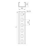 CWP40H35/2 Ceownik wzmocniony 1,5 mm