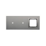 Simon 54 Touch Panel dotykowy S54 Touch 3 moduły 1 pole dotykowe + 1 pole dotykowe + 1 otwór na osprzęt S54 srebrna mgła DSTR3110/71 KONTAKT