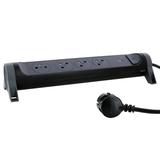 PRZEDŁUŻACZ PREMIUM, OBROTOWY, 4X2P+Z, Z OGRANICZNIKIEM PRZEPIĘĆ, Z PRZEWODEM 1.5 METRA 3X1.0 MM2 -