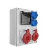 Rozdzielnia R-BOX 240, 1 x 32A / 5p, 1 x 16A / 5p, 2 x 230 V, 4-S