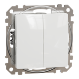 Sedna Design & Elements, przycisk podwójny, biały