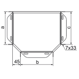 Trójnik korytka 150x50mm Grubość 1,00 mm TKBJ150H50 151201 BAKS