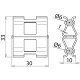 Zacisk DEHNclip do drutu i prętów zbrojenia 6-7 / 10 mm, sprężynowy, bezśrubowy, stal nieocynk.