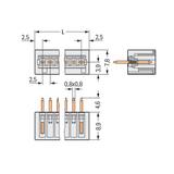 MCS-MICRO wtyk 4-bieg. j-szary raster 2,5 mm /200szt./ WAGO