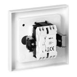 Łącznik jednobiegunowy podtynkowy z podświeleniem Malta, 10A, 250V, WP-1M/S, biały FMS-100/P/W ORNO