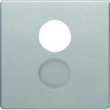 BERKER Q.x Płytka czołowa do gniazda głosnikowego i przyłączy miniaturowych aluminium aksamit lakier