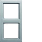 BERKER Q.1 Ramka podwójna aluminium aksamit lakierowana 10126084 HAGER