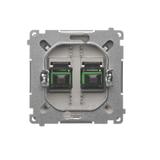 Simon Basic Gniazdo światłowodowe / optyczne podwójne SC/APC satynowy