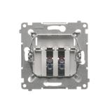 Simon 54 Gniazdo głośnikowe 2-krotne Przekrój przewodów dla wejścia i wyjścia 25 mm2 srebrny mat