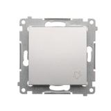 Simon 54 Przycisk „dzwonek” 10A szybkozłączka srebrny mat