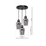 Milagro lampa wisząca Richmond 3xE27 czarno/złota MLP6541