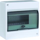 IC2 Rozdzielnica 1x8 natynkowa IP40 drzwi transparentne VD108TP HAGER