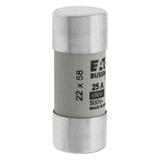 CYLINDRICAL FUSE 22 x 58 25A GG 690V AC Wkładka cylindryczna 22 x 58mm 25A GG 690V AC C22G25 EATON