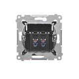 Simon 54 Gniazdo głośnikowe 2-krotne Przekrój przewodów dla wejścia i wyjścia 25 mm2 czarny