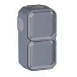 NOWE PLEXO - GNIAZDO SCHUKO 2X2P+Z PIONOWE KOMPLET NATYNKOWY 16A-250V SZARE 069744L LEGRAND