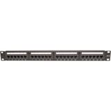 Panel kat. 6 19 cali 1U 24xRJ45 UTP czarny Partners CCAS-PA6-24UTP C&C