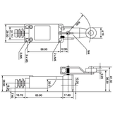 ŁĄCZNIK KRAŃCOWY (METAL / TWORZYWO) DŹWIGNIA Z ROLKĄ