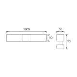 Ideus kinkiet łazienkowy nad lustro LED Salsa 24W 2050lm 4000K chrom 100cm IP44 03844