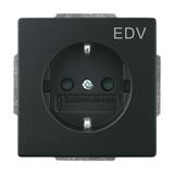 FUTURE Gniazdo SCHUKO Z nadrukiem „EDV” Z szybkozłączami Z uziemieniem, 2P+E Z przesłonami czarny ma 2CKA002013A5332 ABB