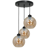 Milagro lampa wisząca Sofia Amber 3xE27 czarna MLP6584