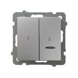 AS Łącznik żaluzjowy z podświetleniem niebieskim z blokadą mechaniczną - kolor srebro