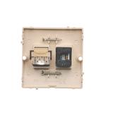 Simon Basic Gniazdo komputerowe RJ45 kat.5e+telefoniczne RJ11 Montaż gniazda na wkręty do puszki beż