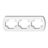 TREND Ramka pozioma potrójna biała