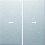 BERKER KNX e/s B.x Klawisze z soczewką do modułu przycisku podwójnego aluminium mat lakierowana. 80960383 HAGER