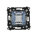 Simon 55 Przycisk zwierny podwójny zwierny bez piktogramu szybkozłączka Biały mat