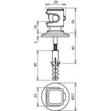 Wspornik DEHNsnap wys. 16 mm, szary