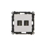 Simon 55 Gniazdo HDMI podwójne Aluminium mat TGHDMI2.01/143 KONTAKT