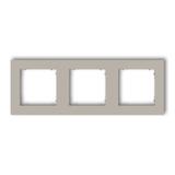 MINI Ramka uniwersalna potrójna kwadratowa z tworzywa taupe