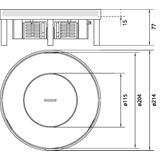 tehalit.VE-EE Pokrywa tubus IP54 5kN EKR06 fi215 15mm stal nierdzewna EKR060TM15 HAGER