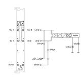 moduł 2AI +-10V DC wejścia różnicowe WAGO