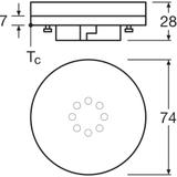 Lampa LED STAR non-dim Spot GX53 plastik 40 4,9W/840 GX53