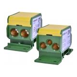 Blok rozdzielczy 192A (2x4-70mm2/2x4-50mm2+1x2,5-25mm2) żółto-zielona EDBM-6/PE 001102417 ETI