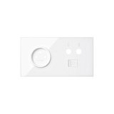 Simon 100 Panel 2-krotny: 1 gniazdo+1 TV+1 RJ45 biały