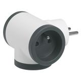 ROZGAŁĘŹNIK 3X2P+Z - BIAŁY/GRAFITOWY, Legrand