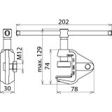 Zacisk uziemiający frezowany do profili płask. do 30 mm