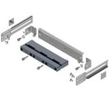 Wspornik z nośnikiem BBS 3P szerokość 1 (250) do szyn o rozstawie 60 mm montaż szyn w pionie na WP-A/WP-T z płynną regulacją LG-B60-V1R P3 001341750 ETI
